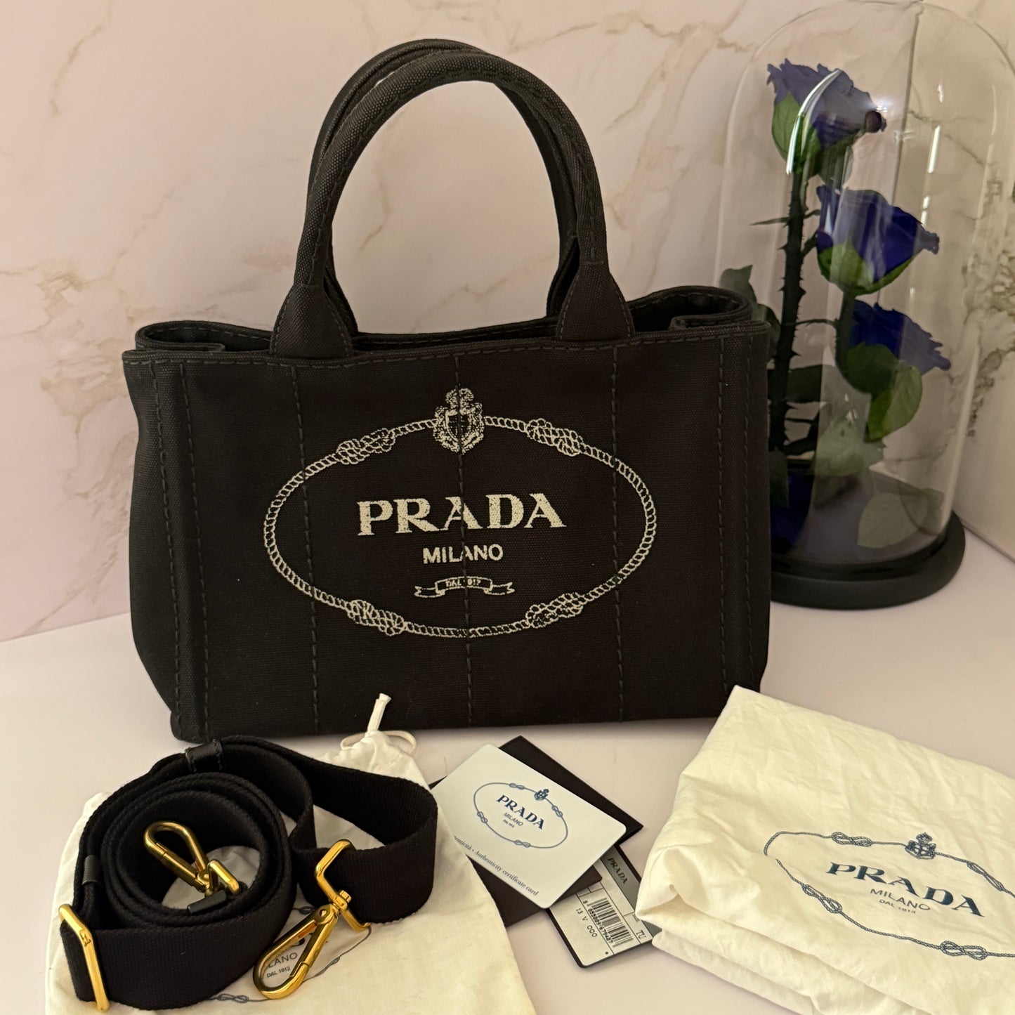 Prada Canapa Canvas 2 Way bag