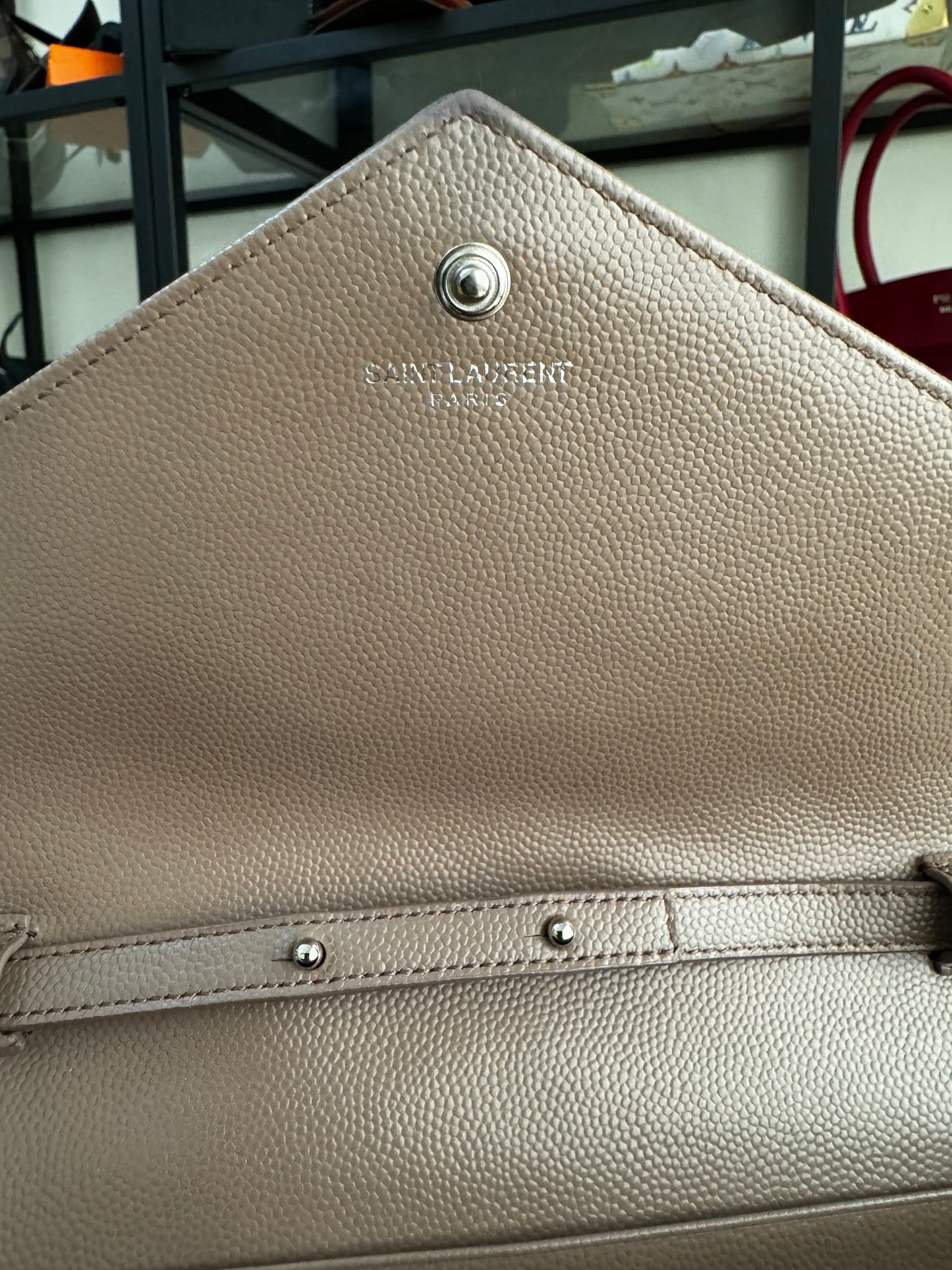 YSL WOC shw grained leather