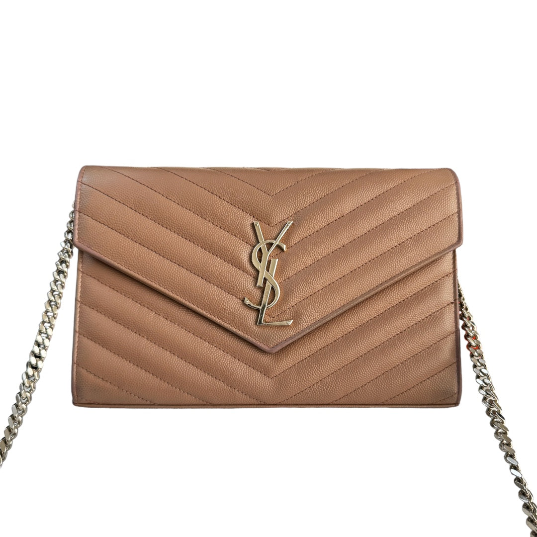YSL WOC shw grained leather