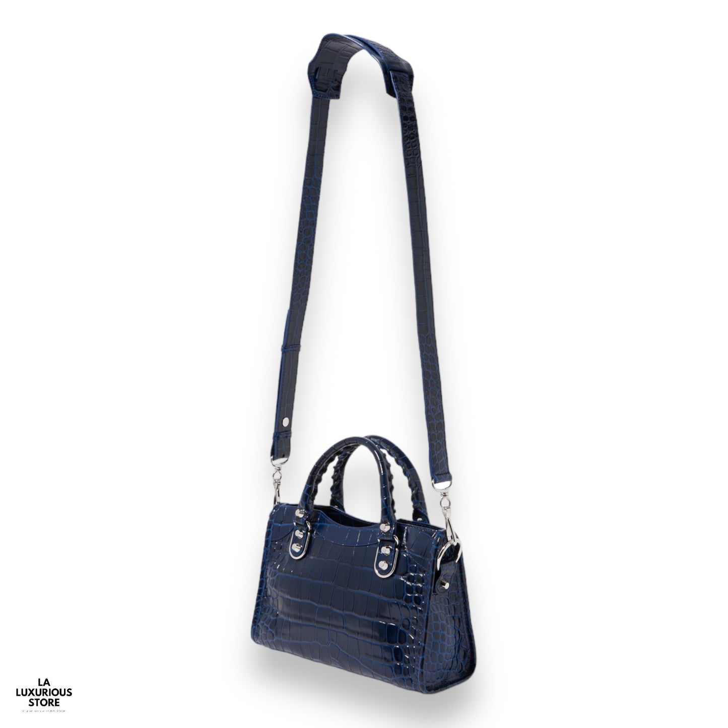 Balenciaga Mini City Bag Metallic Blue