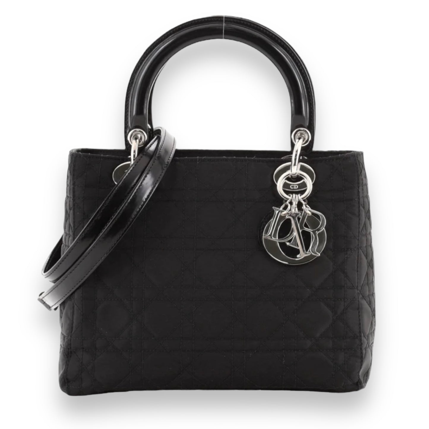 Lady Dior Cannage 2 Way Silver Hardware
