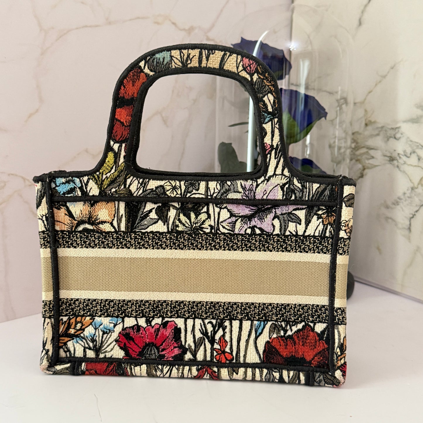 Christian Dior Mini Book Tote Floral