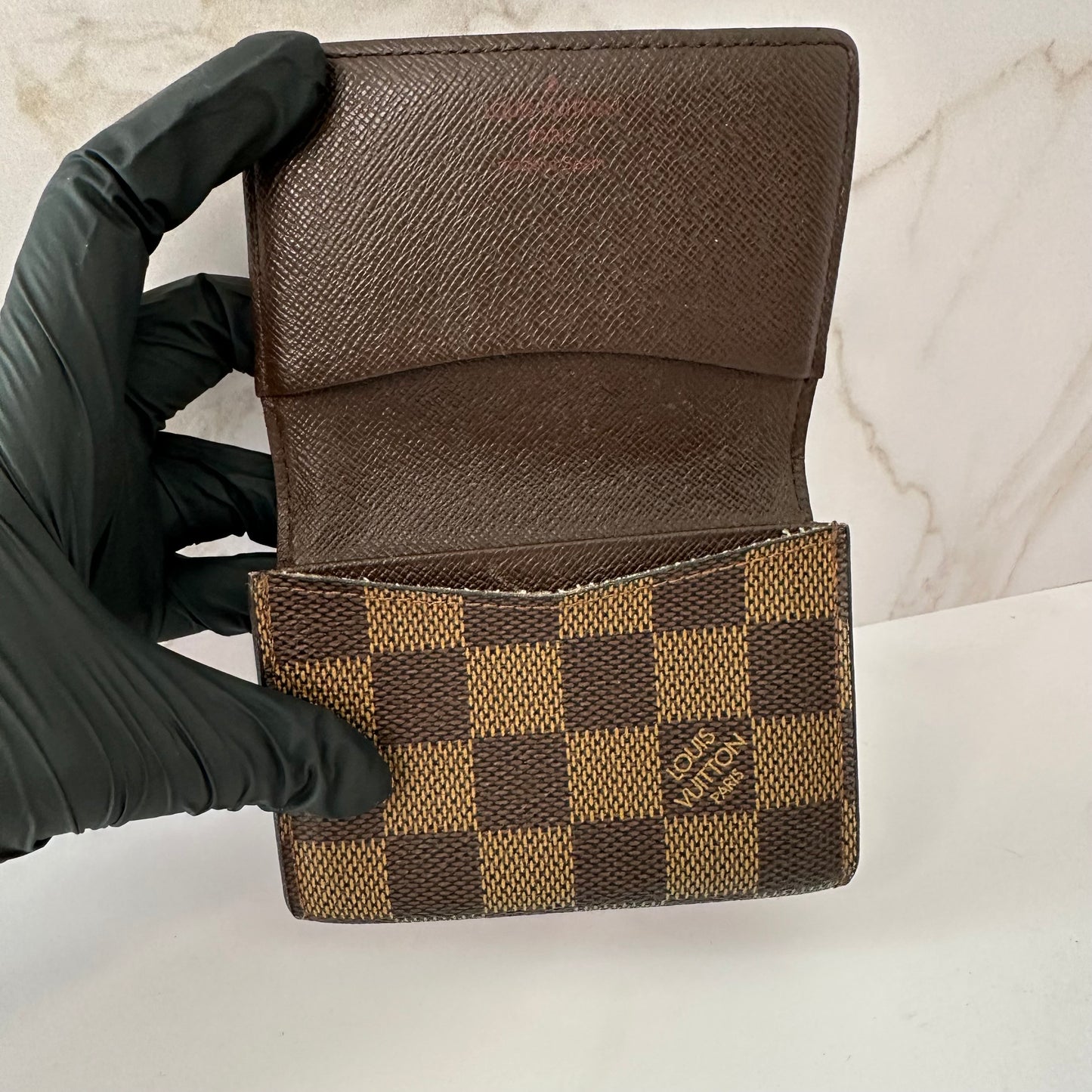 Pre-owned Louis Vuitton envelope Card holder Damier