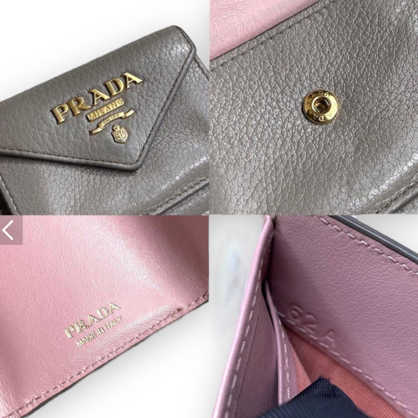 Prada Dino Mini Compact Wallet