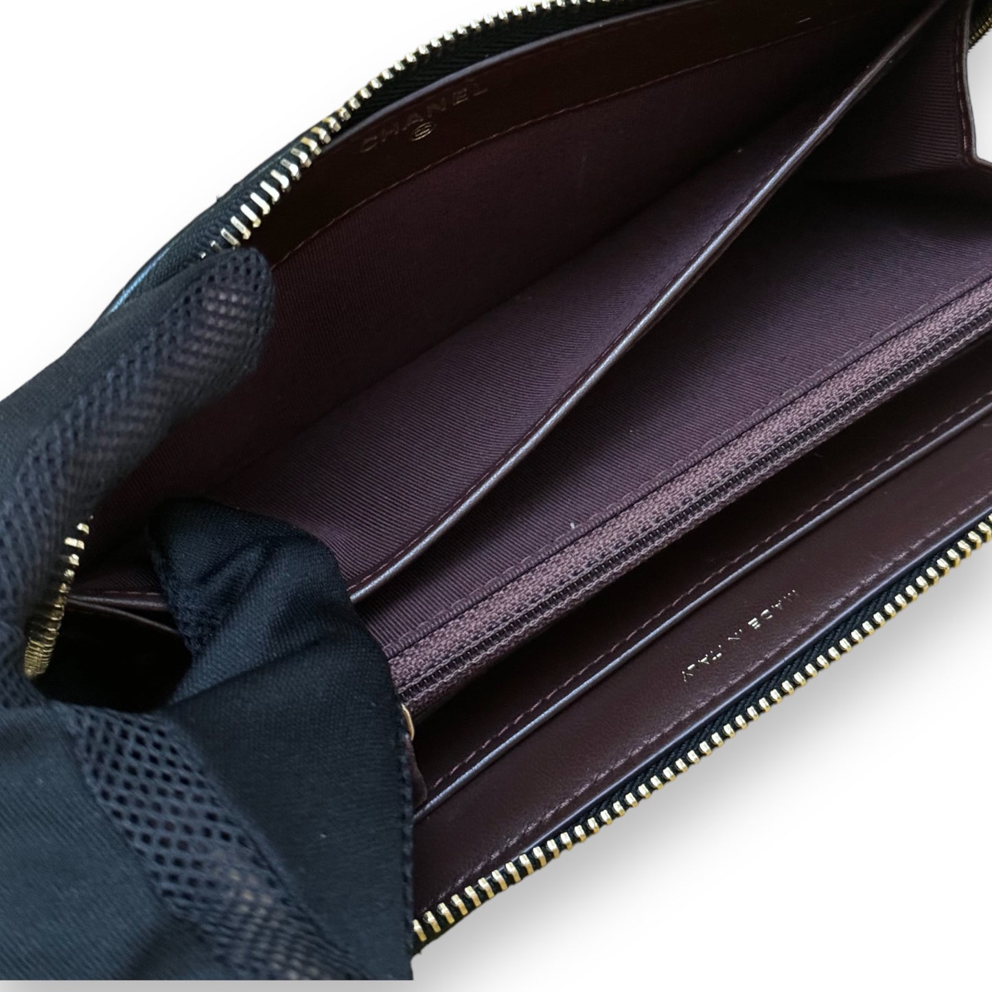 Chanel Quilted Long Zippy Wallet