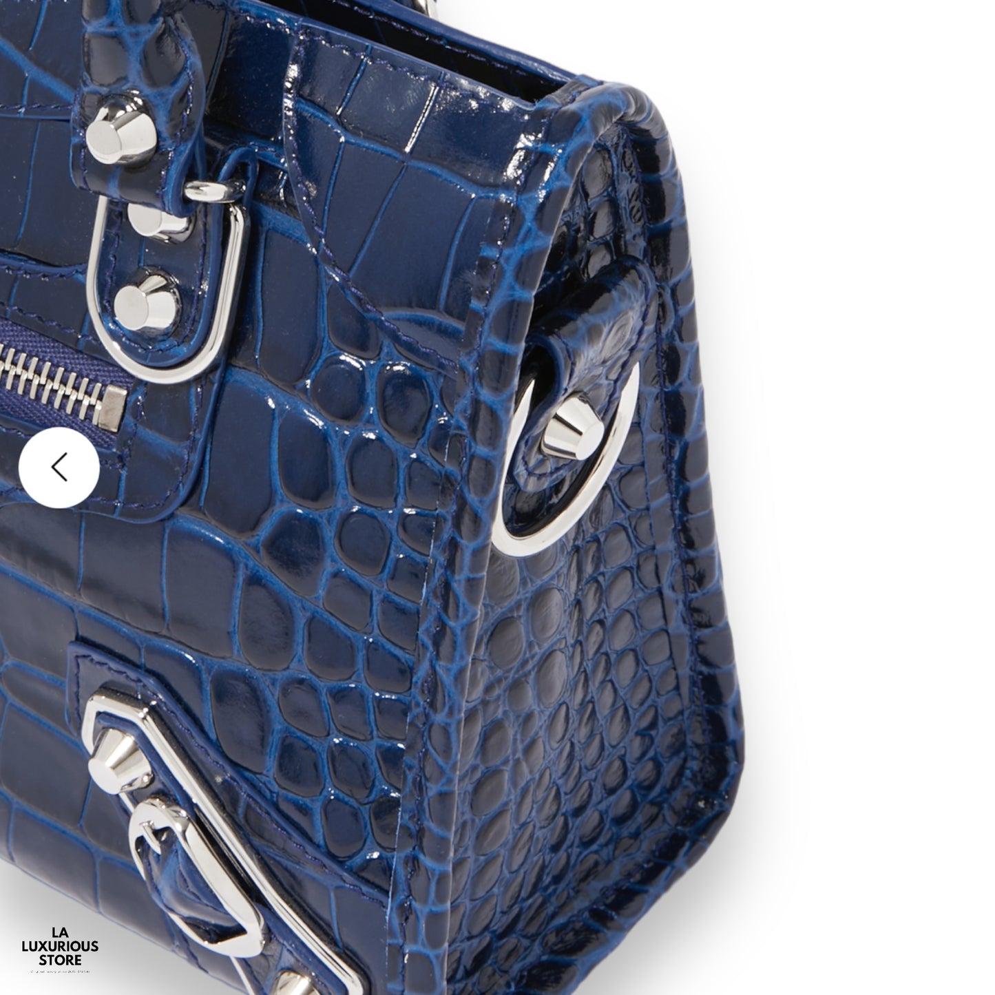 Balenciaga Mini City Bag Metallic Blue