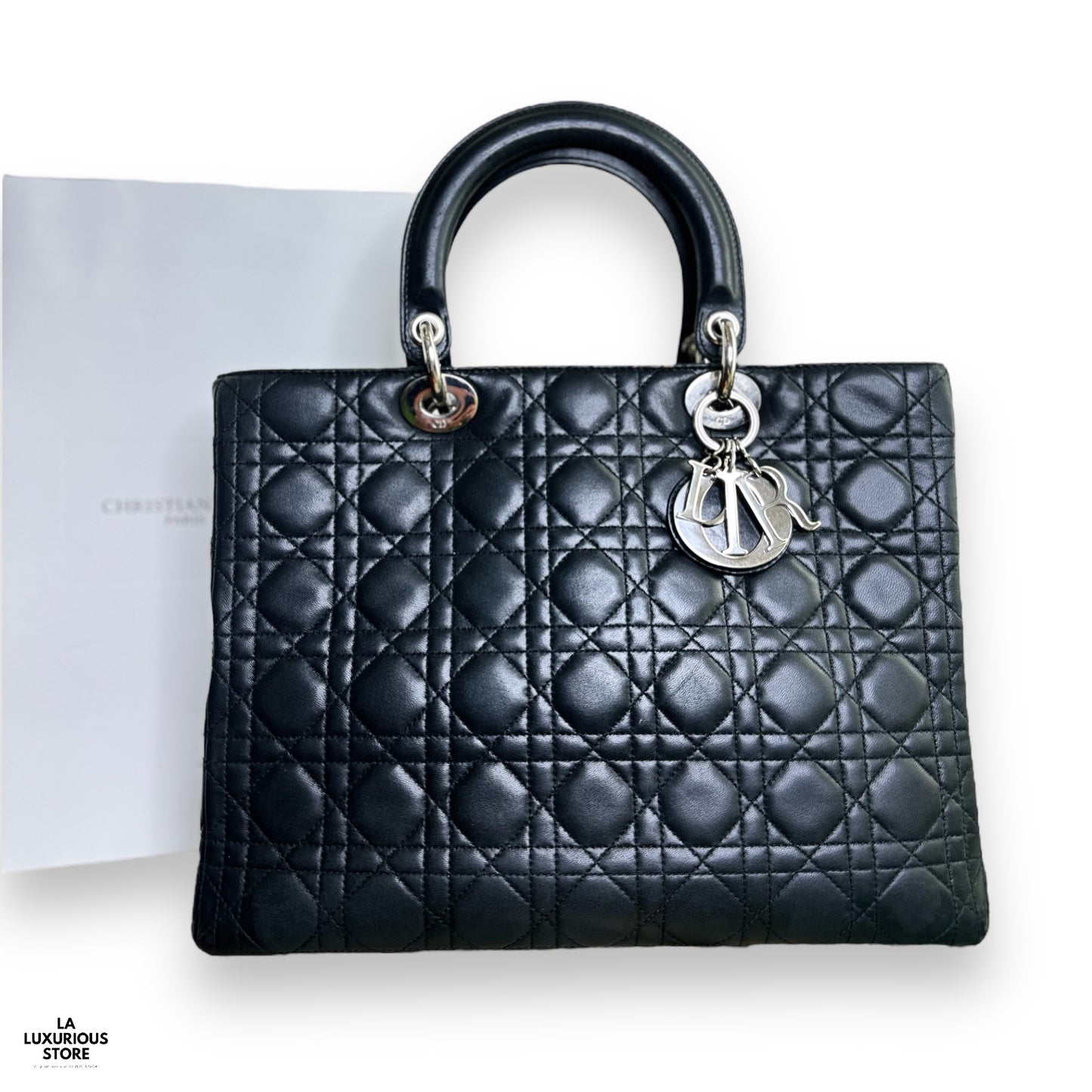 Lady Dior Cannage Leather Medium