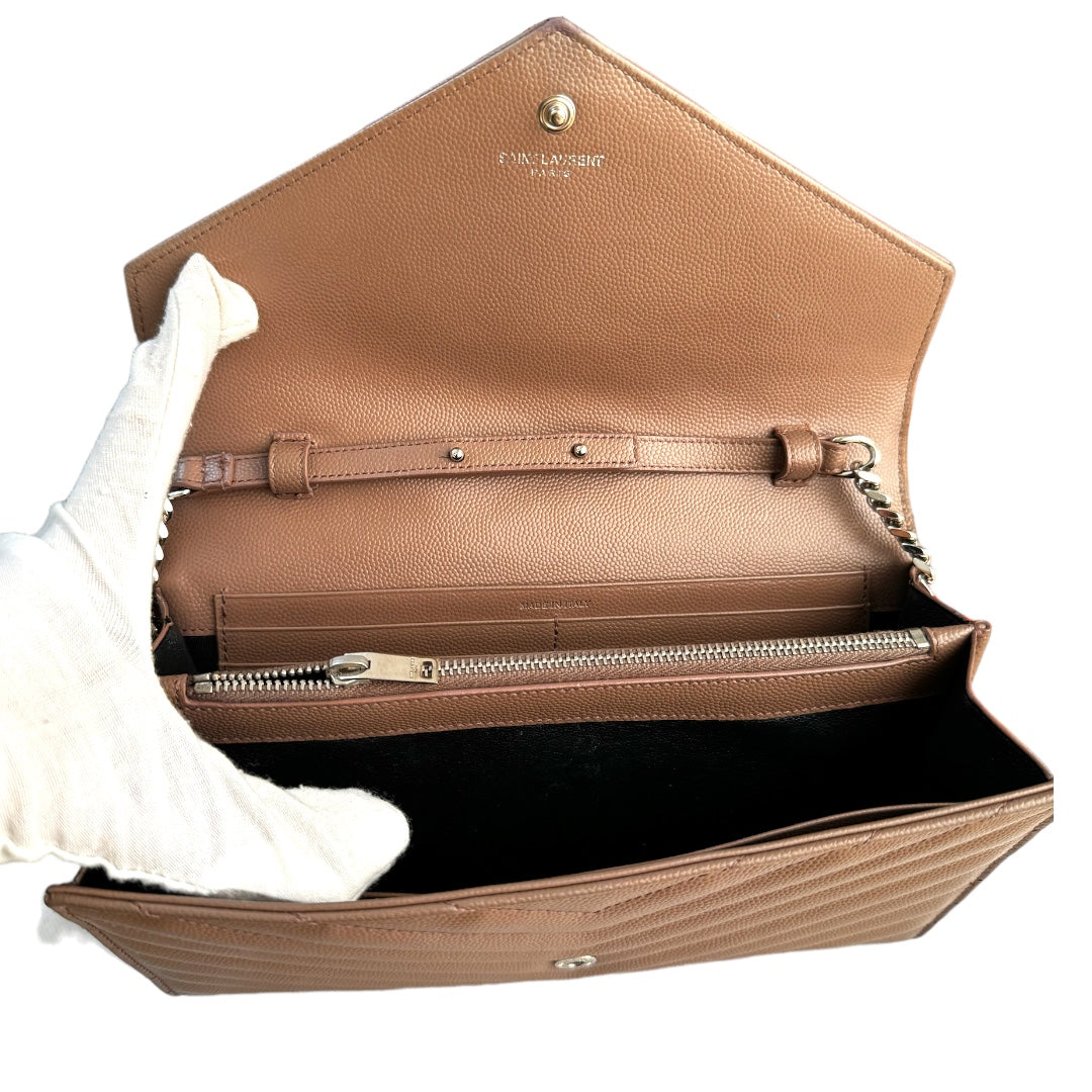 YSL WOC shw grained leather