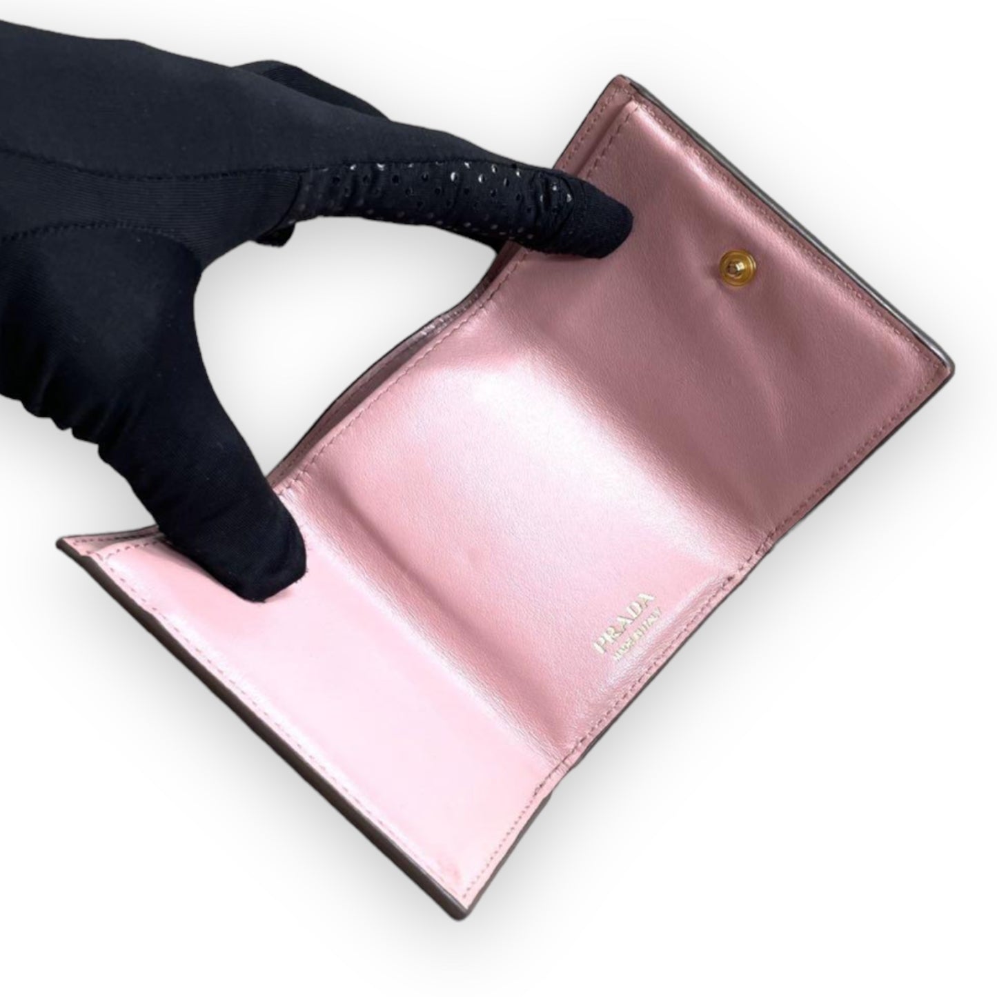 Prada Dino Mini Compact Wallet