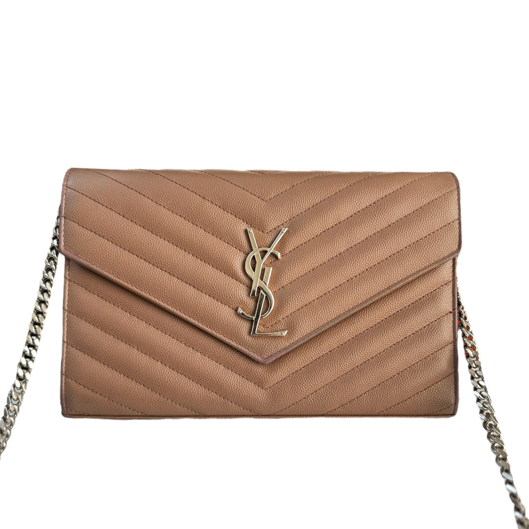 YSL WOC shw grained leather