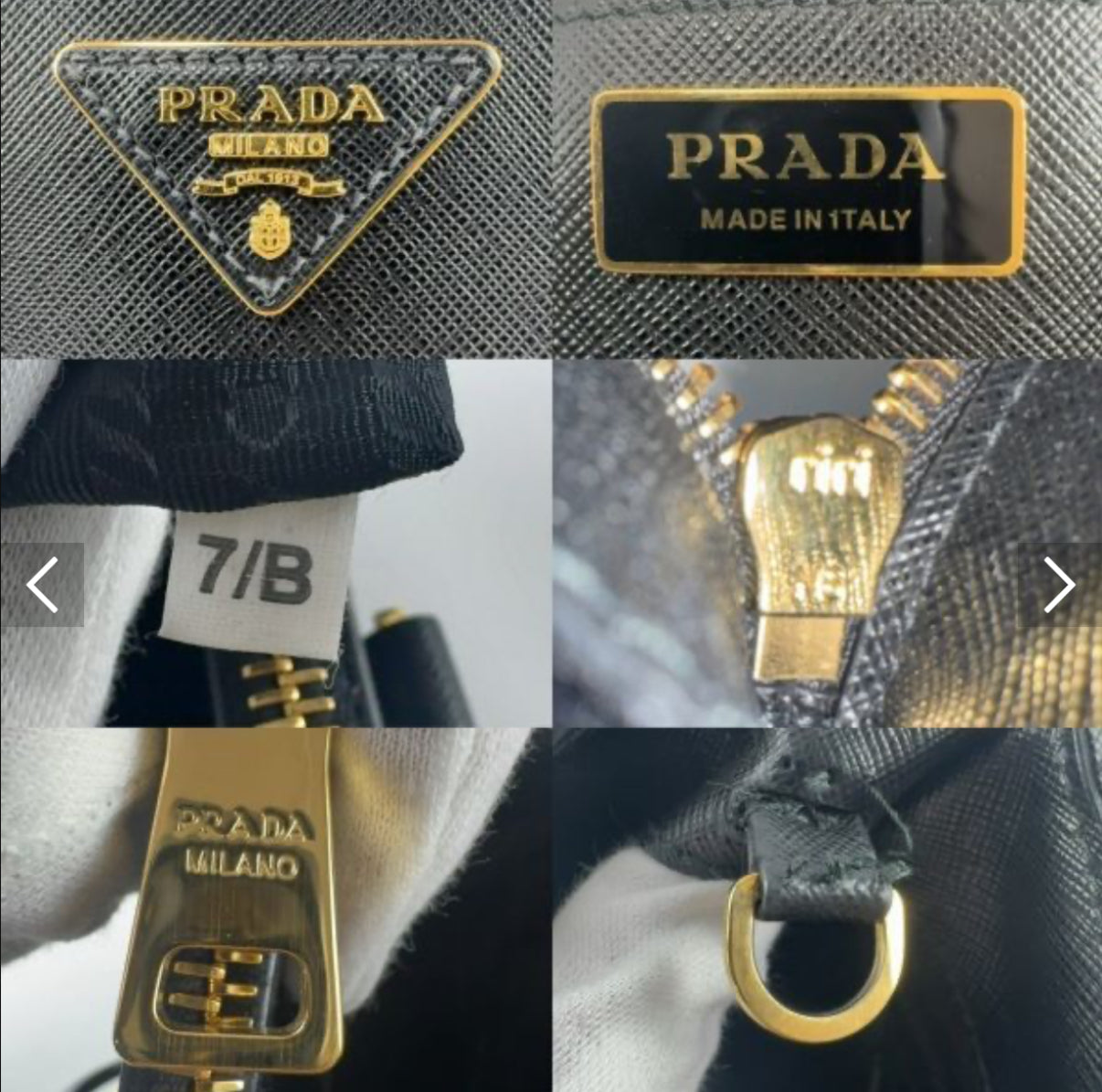 Pre-owned Prada Galleria Saffiano Lux Nero