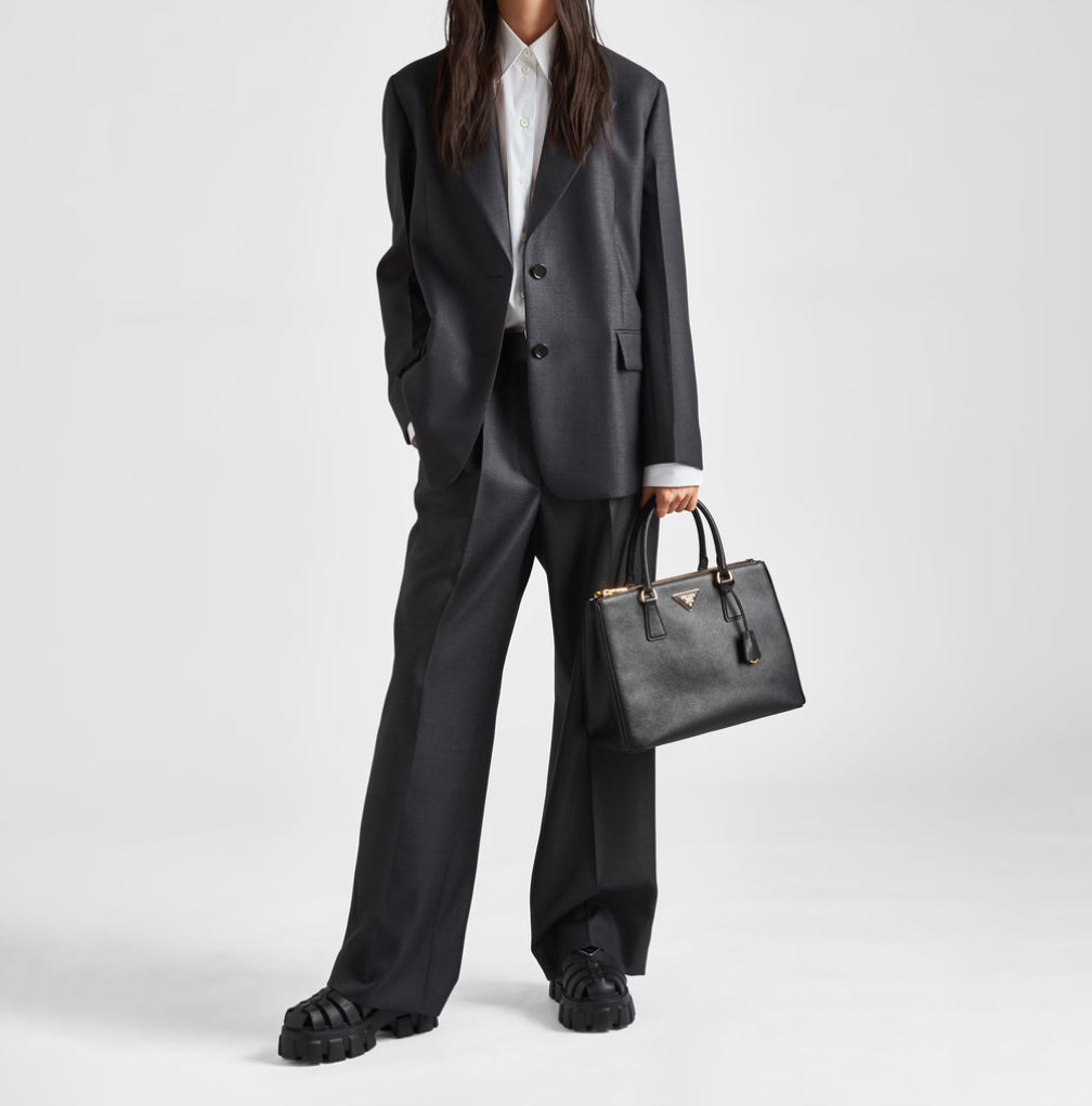 Pre-owned Prada Galleria Saffiano Lux Nero