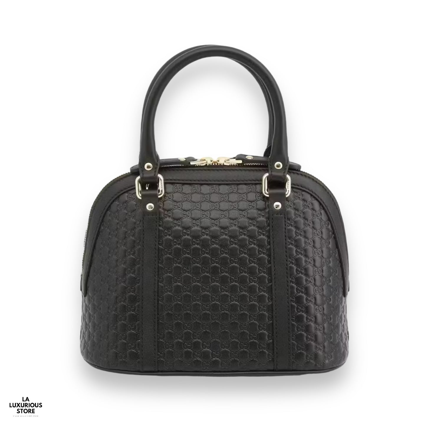 Gucci Microguccissima black Leather mini Dome