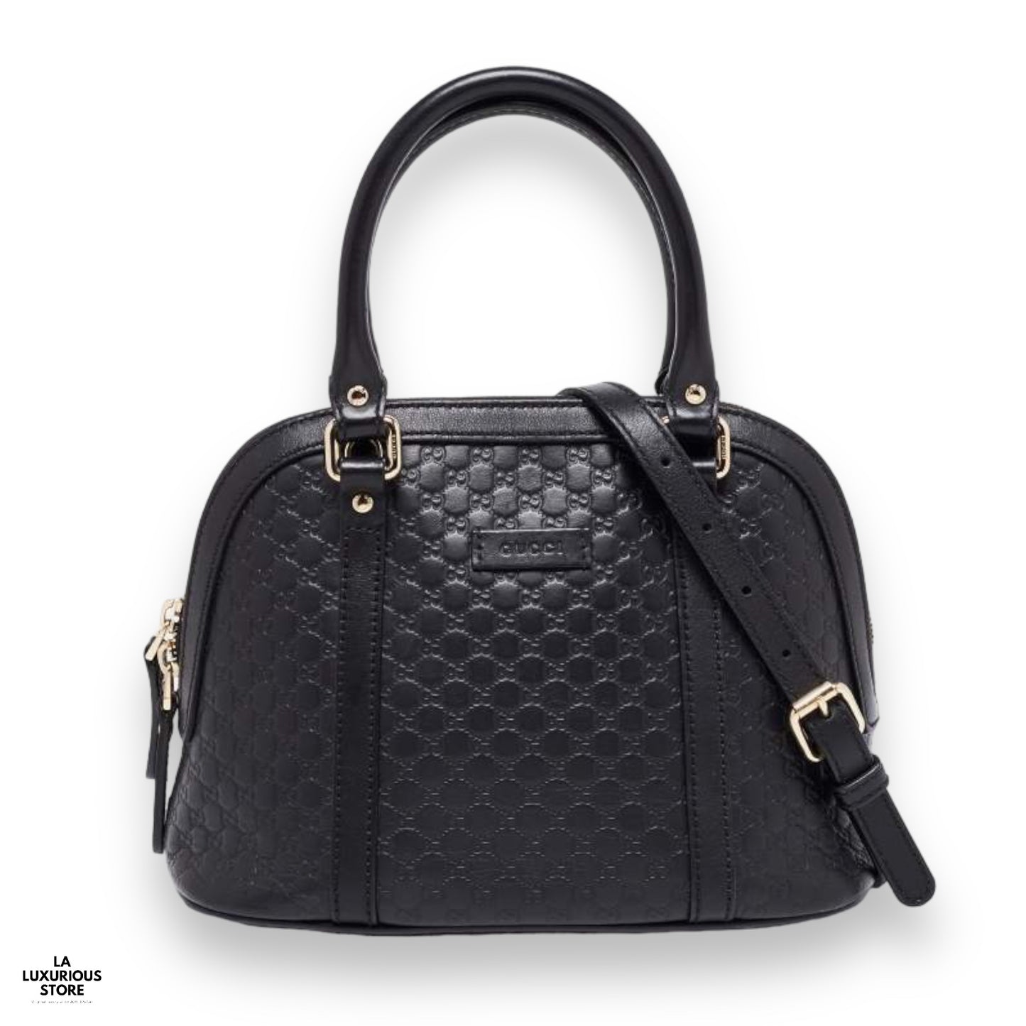 Gucci Microguccissima black Leather mini Dome
