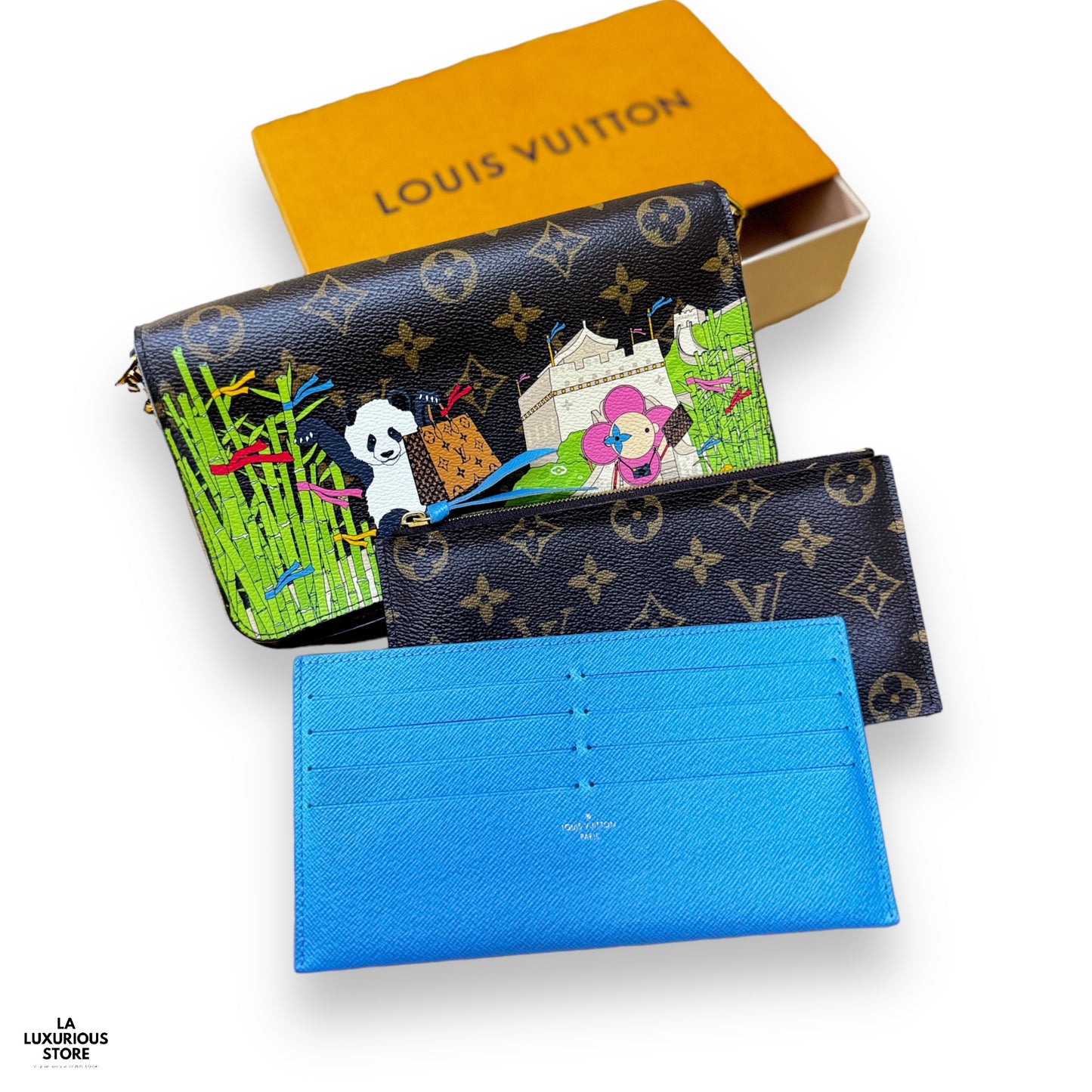 Louis Vuitton Felicie “Great Wall of China” Myosotis