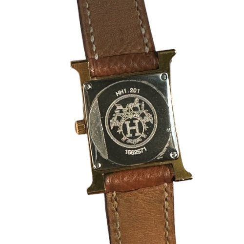 Hemes Watch Houre H Gold Plate Stainless Steel HH1.201