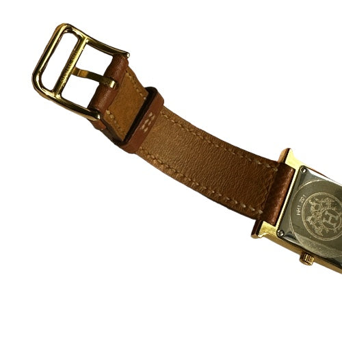 Hemes Watch Houre H Gold Plate Stainless Steel HH1.201