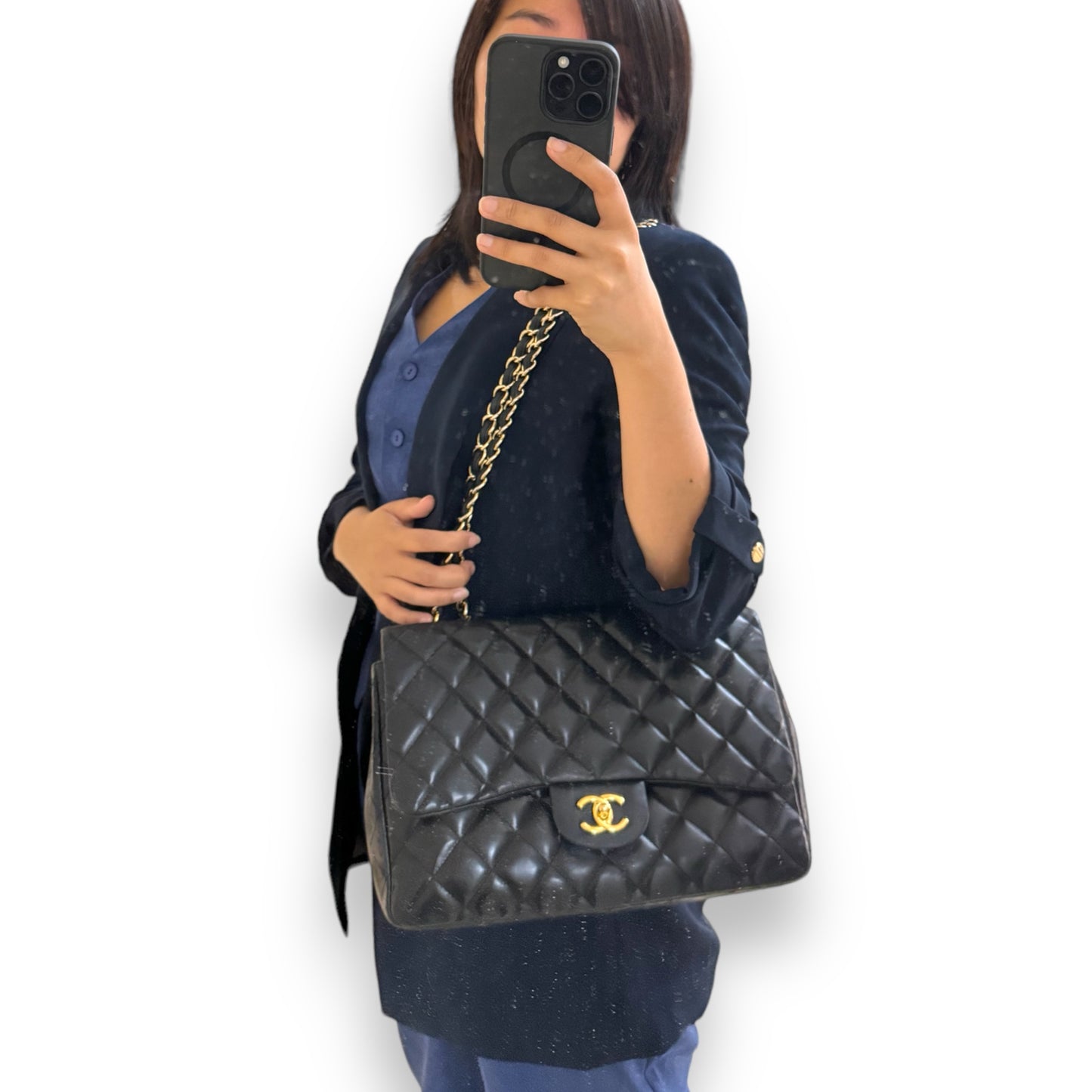 Chanel Single Flap Bag Classic Lambskin Jumbo