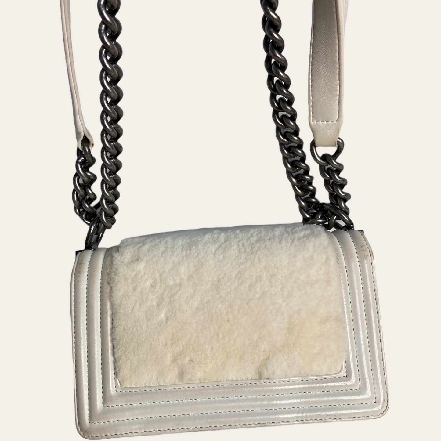 Chanel Le boy with Rabbits Fur Small