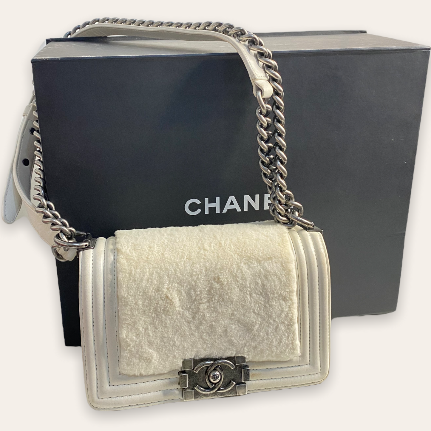 Chanel Le boy with Rabbits Fur Small