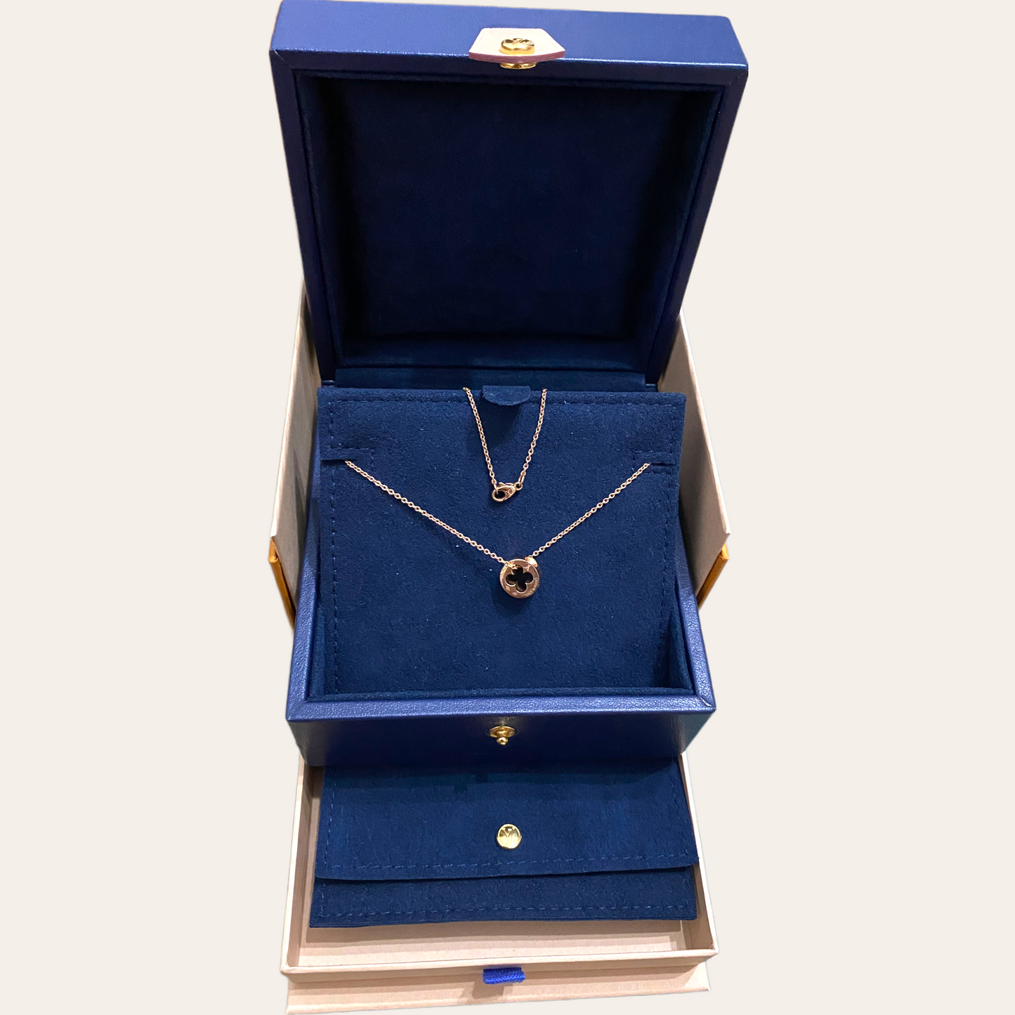 Louis Vuitton Empreinte Necklace Pink Gold