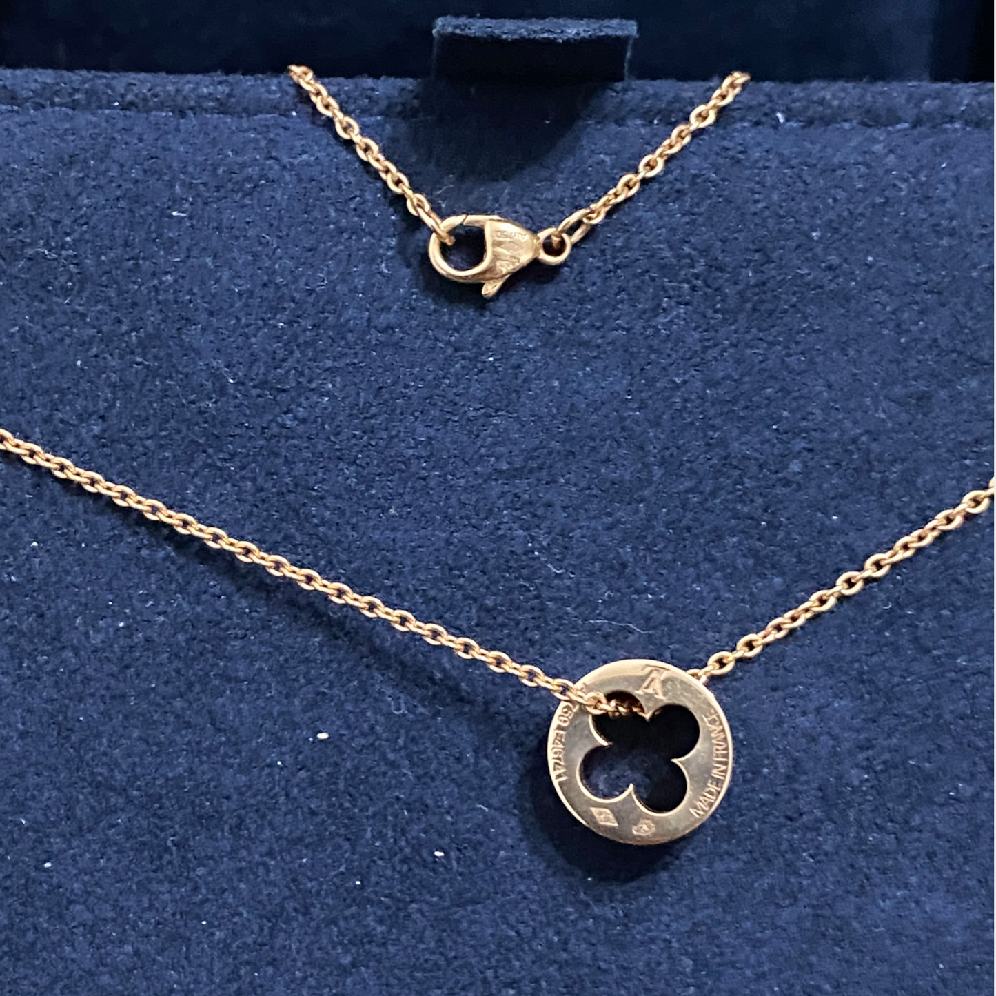 Louis Vuitton Empreinte Necklace Pink Gold