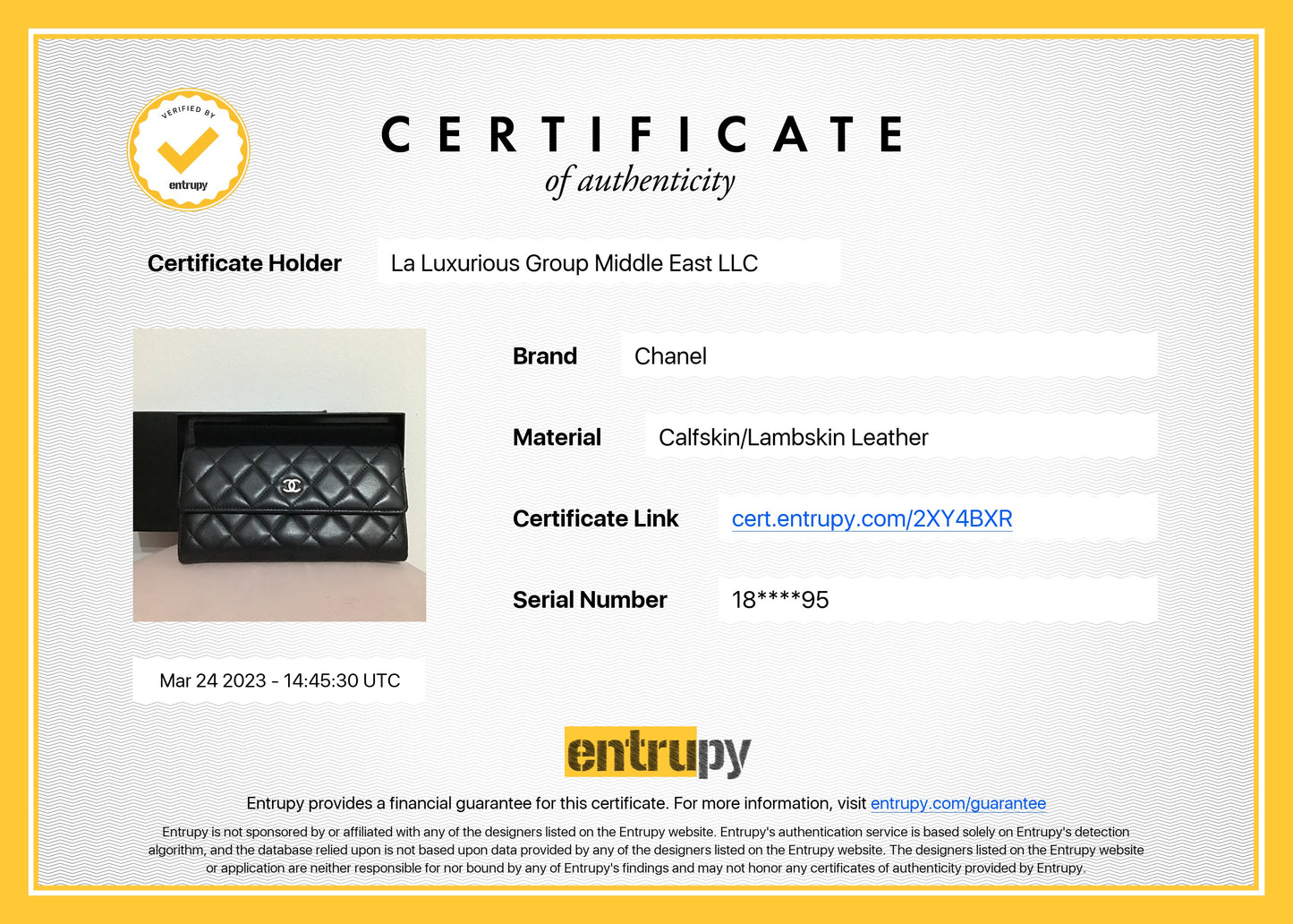 Chanel Flap Long Wallet