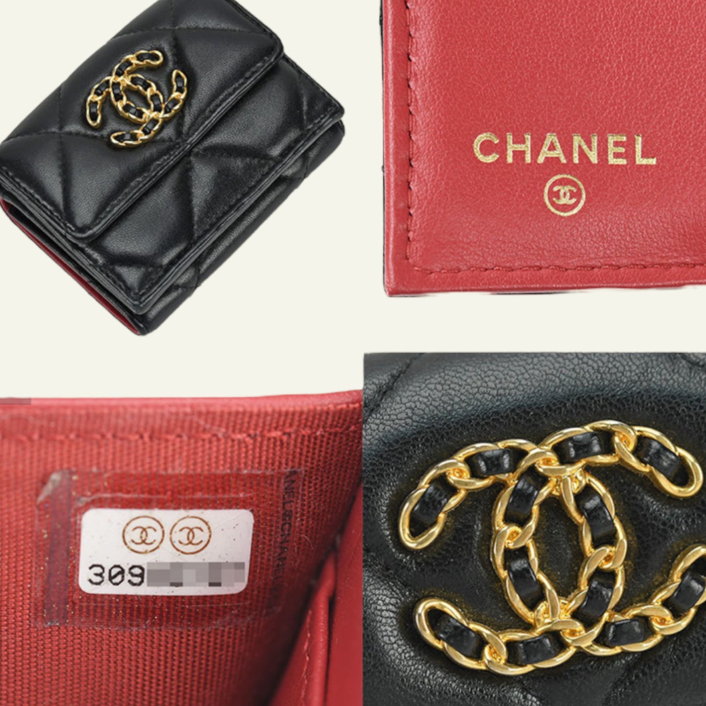 Chanel 19 Small Flap Wallet