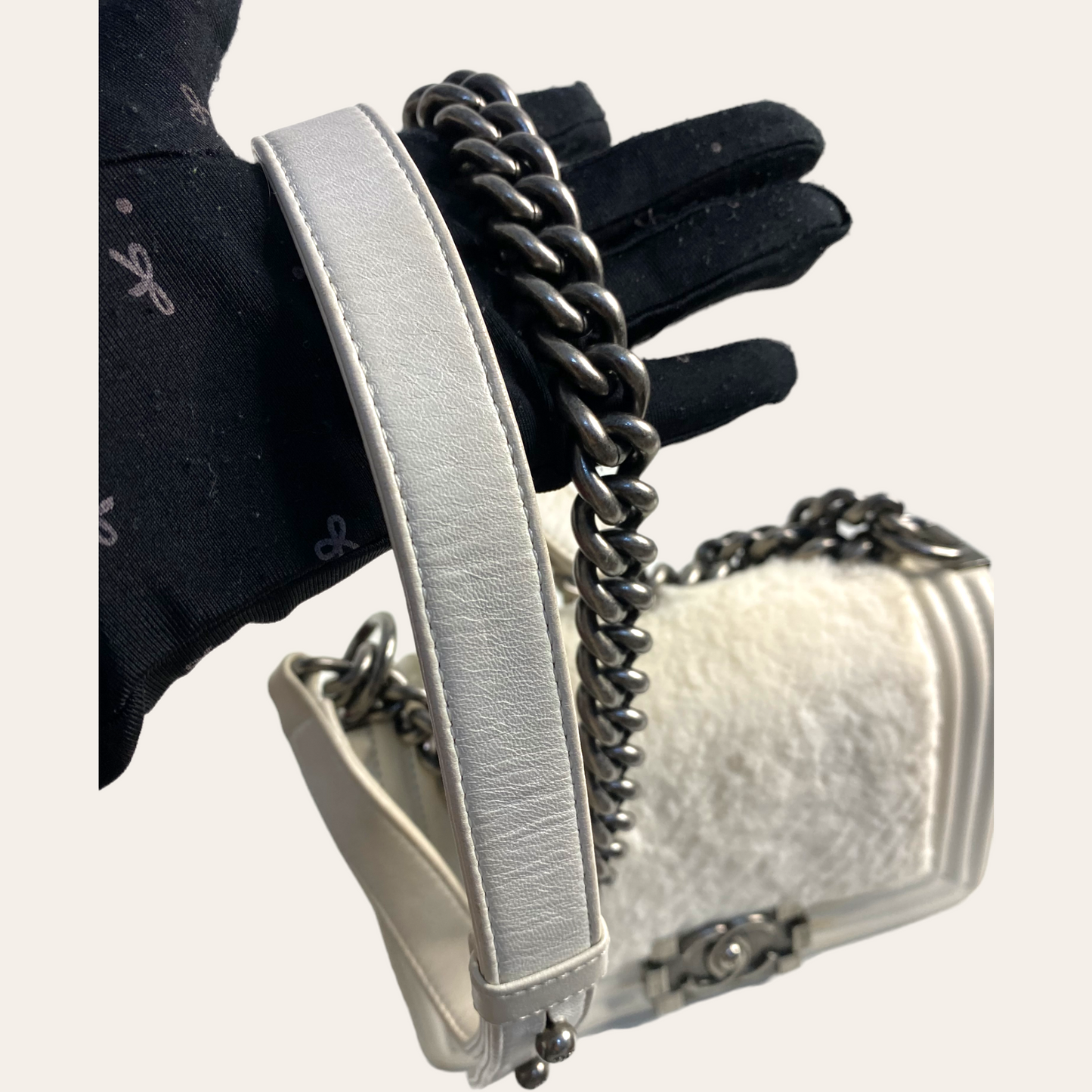 Chanel Le boy with Rabbits Fur Small