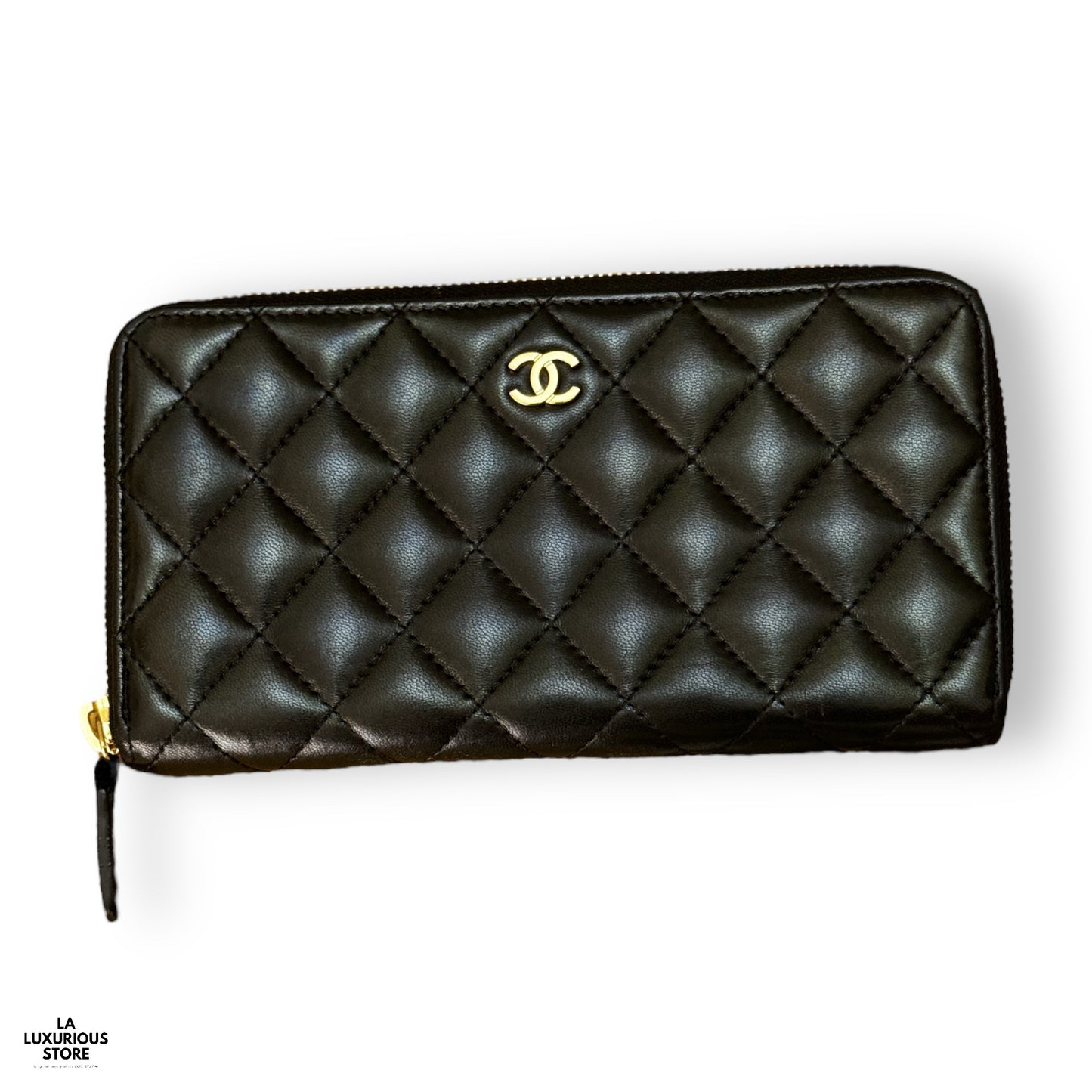 Chanel Quilted Long Zippy Wallet