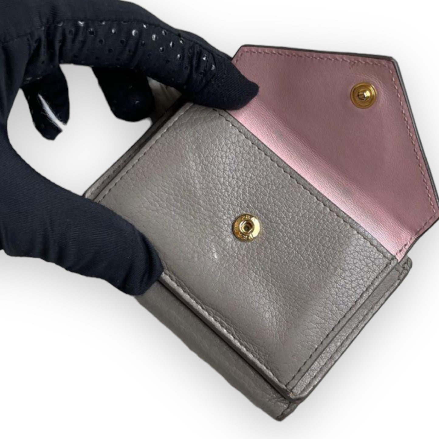 Prada Dino Mini Compact Wallet