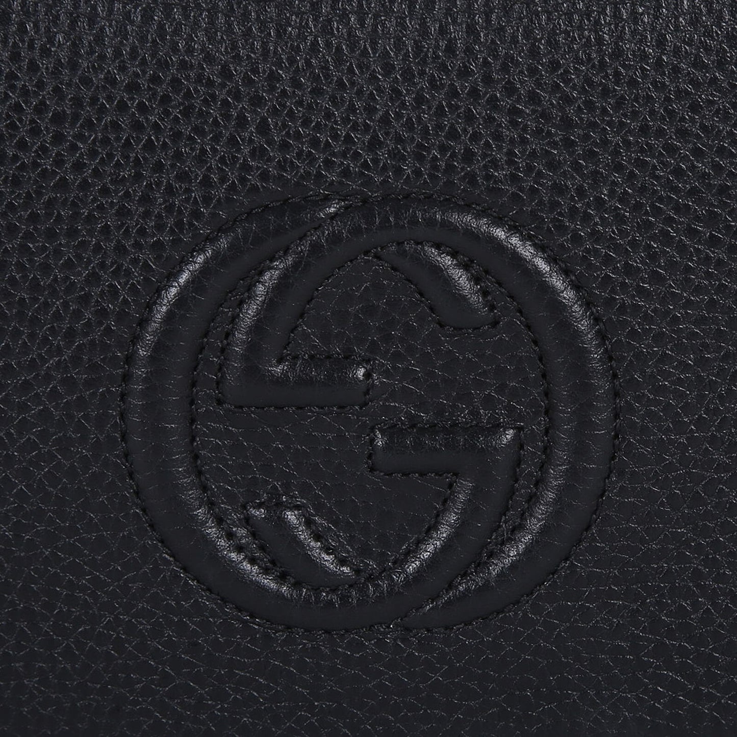 Gucci Soho Pebbled CalfSkin Chain Wallet Brand New