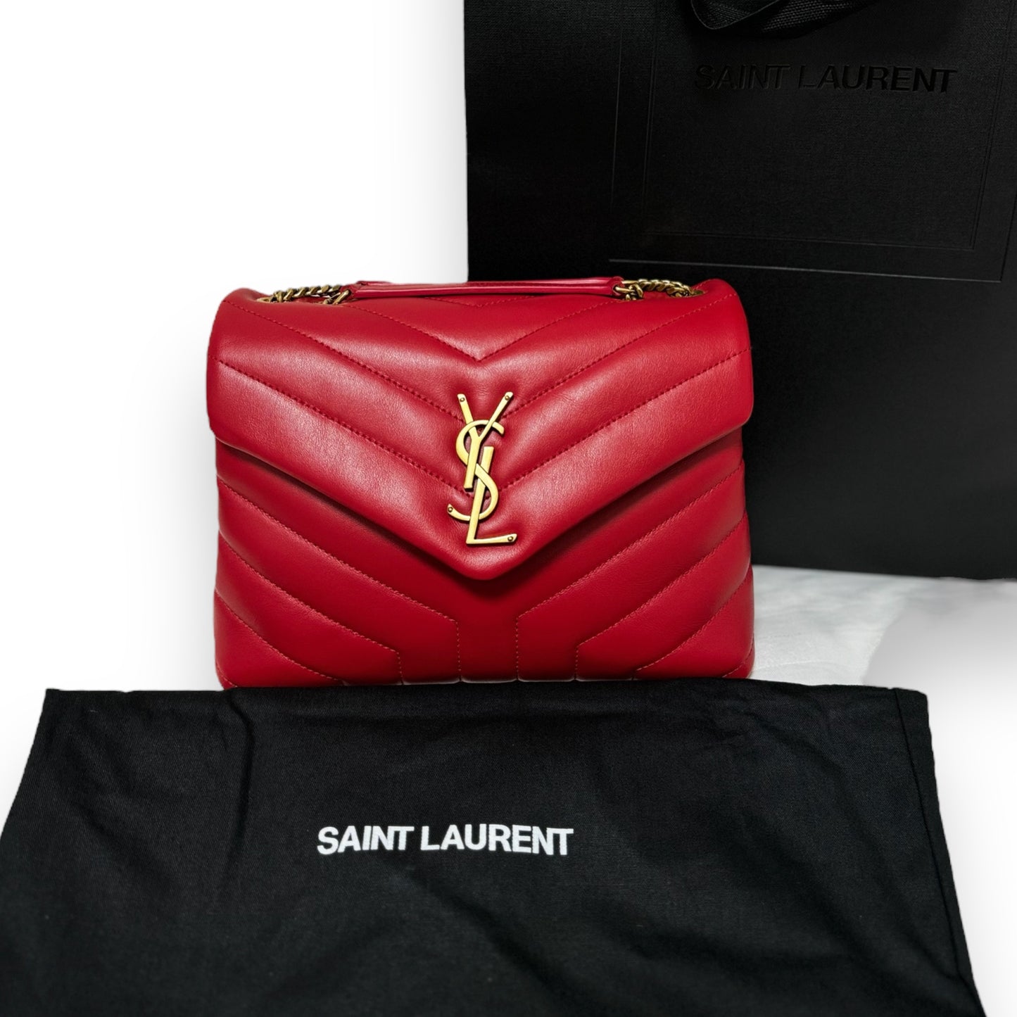 YSL LOULOU RED SMALL