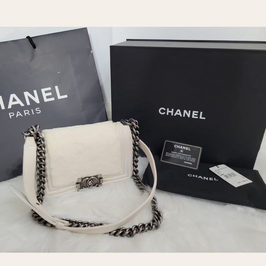 Chanel Le boy with Rabbits Fur Small